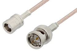 PE33247LF - 75 Ohm SMB Plug to 75 Ohm BNC Male Cable Using 75 Ohm RG179 Coax, RoHS