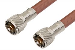 PE33267LF - UHF Male to UHF Male Cable Using RG393 Coax, RoHS