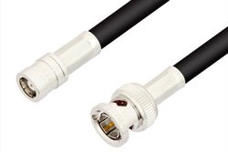 PE33270 - 75 Ohm SMB Plug to 75 Ohm BNC Male Cable Using 75 Ohm RG59 Coax
