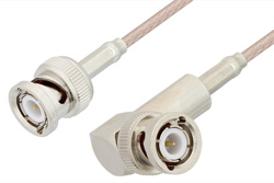 PE3332LF - BNC Male to BNC Male Right Angle Cable Using RG316 Coax, RoHS