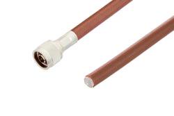 PE33372 - N Male to Straight Cut Lead Cable Using RG393 Coax