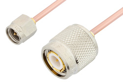 PE33420LF - SMA Male to TNC Male Cable Using RG405 Coax, RoHS