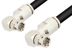 PE33428 - 75 Ohm BNC Male Right Angle to 75 Ohm BNC Male Right Angle Cable Using 75 Ohm RG11 Coax