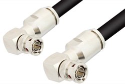PE33428LF - 75 Ohm BNC Male Right Angle to 75 Ohm BNC Male Right Angle Cable Using 75 Ohm RG11 Coax, RoHS