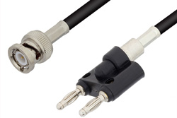 PE33442 - BNC Male to Banana Plug Cable Using RG223 Coax