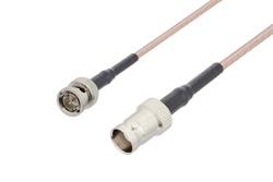 PE33443/HS - 75 Ohm BNC Male to 75 Ohm BNC Female Cable Using 75 Ohm RG179 Coax with HeatShrink