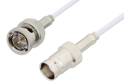PE33445 - 75 Ohm BNC Male to 75 Ohm BNC Female Cable Using 75 Ohm RG187 Coax
