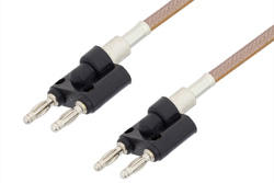 PE33454LF - Banana Plug to Banana Plug Cable Using RG400 Coax