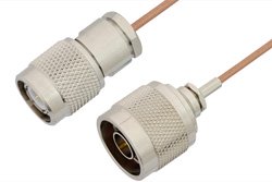 PE33455LF - N Male to TNC Male Cable Using RG178 Coax, RoHS