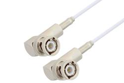 PE3351/PH180 - BNC Male Right Angle to BNC Male Right Angle Cable Using RG188 Coax with 180 Deg. Clock