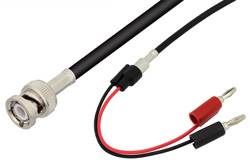 PE33552 - BNC Male to Banana Plug Cable Using RG58 Coax