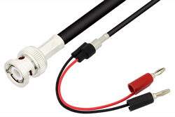 PE33554 - BNC Male to Banana Plug Cable Using 75 Ohm RG59 Coax
