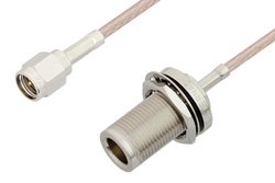 PE33555 - SMA Male to N Female Bulkhead Cable Using RG316 Coax