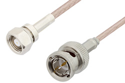 PE33586 - 75 Ohm SMC Plug to 75 Ohm BNC Male Cable Using 75 Ohm RG179 Coax