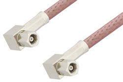 PE33645 - SMC Plug Right Angle to SMC Plug Right Angle Cable Using RG142 Coax