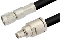 PE33669LF - SMA Male to TNC Male Cable Using RG8 Coax, LF Solder