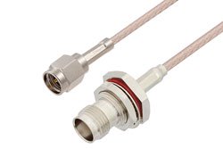 PE33677 - SMA Male to TNC Female Bulkhead Cable Using RG316 Coax