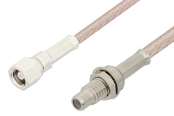 PE33690LF - SMC Plug to SMC Jack Bulkhead Cable Using RG316 Coax, RoHS
