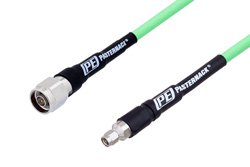 PE337 - N Male to SMA Male with Reduced Diameter SMA Body Low Loss Test Cable Using PE-P300LL Coax, RoHS