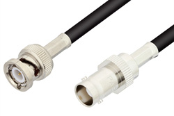 PE3375 - BNC Male to BNC Female Cable Using 53 Ohm RG55 Coax