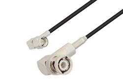 PE33752 - SMA Male Right Angle to BNC Male Right Angle Cable Using RG174 Coax