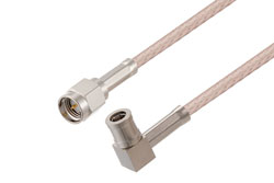 PE33829 - SMA Male to SMB Plug Right Angle Cable Using RG316-DS Coax