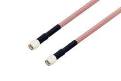 PE3385/HS - SMA Male to SMA Male Cable Using RG142 Coax with HeatShrink