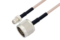 PE33939LF/HS - N Male to SMA Female Cable Using RG316 Coax with HeatShrink, LF Solder