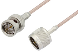 PE3398 - 75 Ohm N Male to 75 Ohm BNC Male Cable Using 75 Ohm RG179 Coax