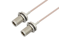PE3401 - N Female Bulkhead to N Female Bulkhead Cable Using RG316 Coax
