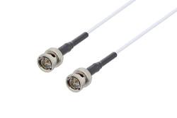 PE34036/HS - 75 Ohm BNC Male to 75 Ohm BNC Male Cable Using 75 Ohm RG187 Coax with HeatShrink