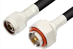 PE34098LF - N Male to 7/16 DIN Male Cable Using RG213 Coax, RoHS