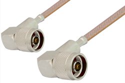 PE3412 - N Male Right Angle to N Male Right Angle Cable Using RG400 Coax