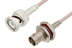 PE3413 - BNC Male to BNC Female Bulkhead Cable Using 75 Ohm RG179 Coax