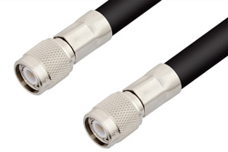 PE3418/HS - TNC Male to TNC Male Cable Using RG8 Coax with HeatShrink