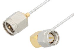 PE34197 - SMA Male to SMA Male Right Angle Cable Using PE-SR047FL Coax