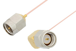 PE34204 - SMA Male to SMA Male Right Angle Cable Using PE-020SR Coax