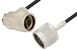 PE34205LF - N Male to N Male Right Angle Cable Using RG174 Coax, RoHS