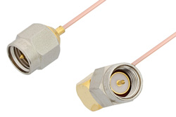 PE34206 - SMA Male to SMA Male Right Angle Cable Using PE-034SR Coax