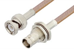 PE3423 - BNC Male to BNC Female Bulkhead Cable Using RG400 Coax