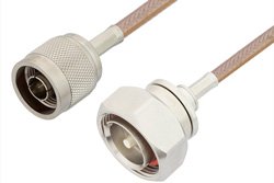 PE34359LF - N Male to 7/16 DIN Male Cable Using RG400 Coax, RoHS
