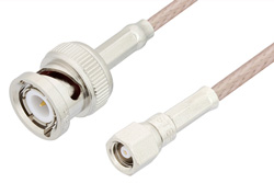 PE3437LF - SMC Plug to BNC Male Cable Using RG316-DS Coax, RoHS