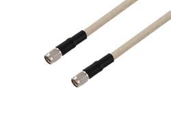 PE34387LF/HS - SMA Male to SMA Male Cable Using RG141 Coax with HeatShrink, LF Solder