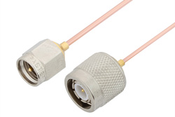 PE34408LF - SMA Male to TNC Male Cable Using PE-047SR Coax, RoHS
