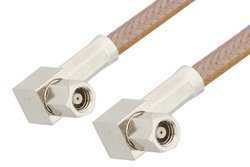 PE34459 - SMC Plug Right Angle to SMC Plug Right Angle Cable Using RG400 Coax