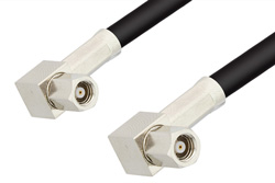 PE34466LF - SMC Plug Right Angle to SMC Plug Right Angle Cable Using PE-B100 Coax