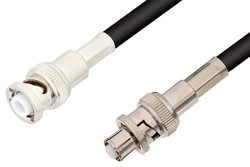 PE3451 - MHV Male to SHV Plug Cable Using 93 Ohm RG62 Coax