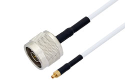 PE34523/HS - N Male to MMCX Plug Cable Using RG188 Coax with HeatShrink