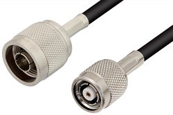 PE34554 - N Male to Reverse Polarity TNC Male Cable Using RG58 Coax