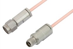 PE34582LF - 3.5mm Male to 3.5mm Female Cable Using RG405 Coax, RoHS
